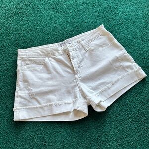 Distressed Cuff Denim Shorts